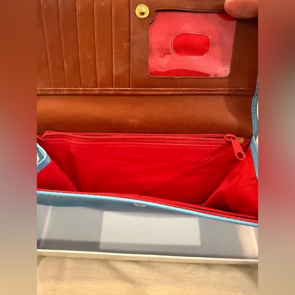 Dooney & Bourke Caribbean Blue Leather Wallet - Picture 3 of 9